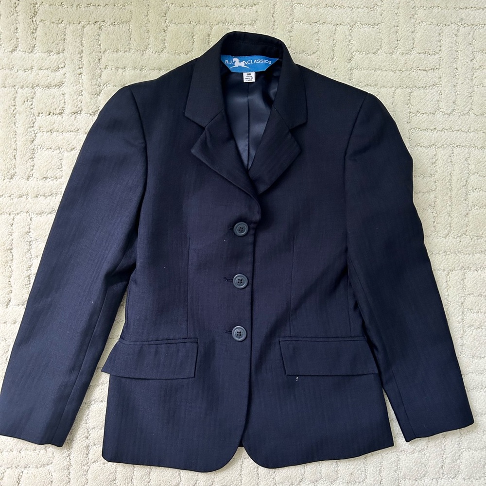 RJ Classics Blue Label navy show coat.  Size 10R